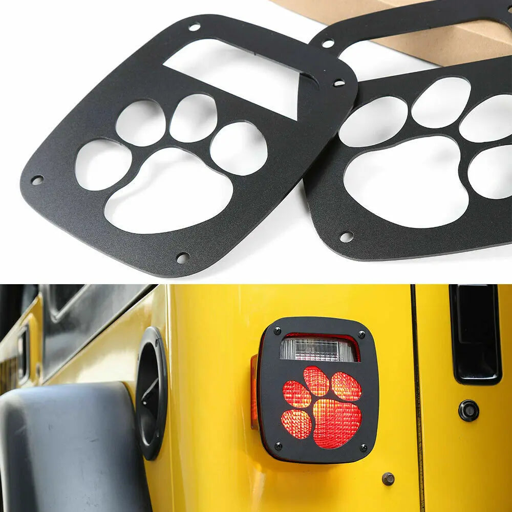 For 1997-2006 Jeep Wrangler TJ Rear Taillight Guard Paw Trim Cover