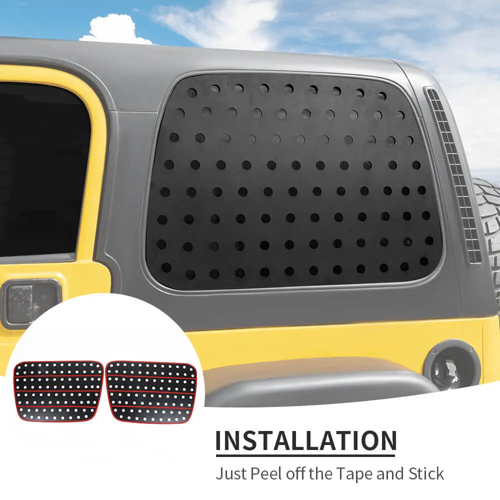 For 1997-2006 Jeep Wrangler TJ Rear Window Glass Guards Cover Trim