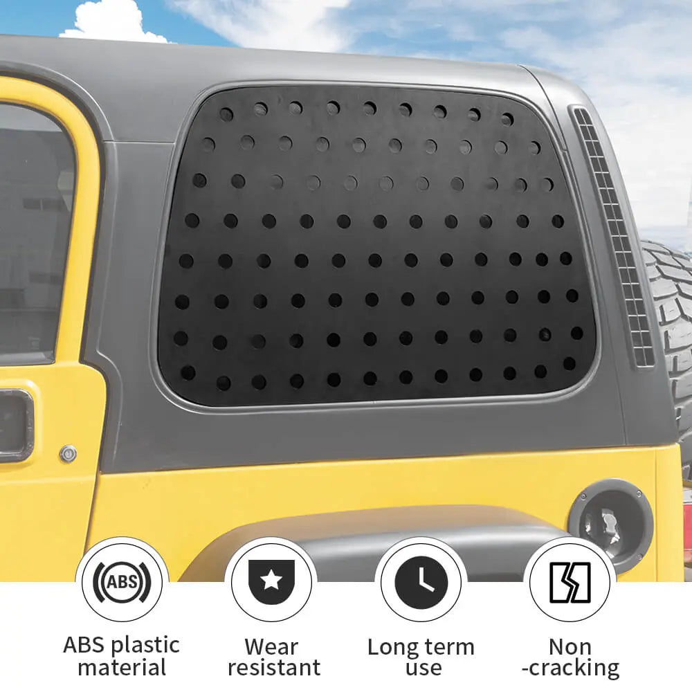 For 1997-2006 Jeep Wrangler TJ Rear Window Glass Guards Cover Trim