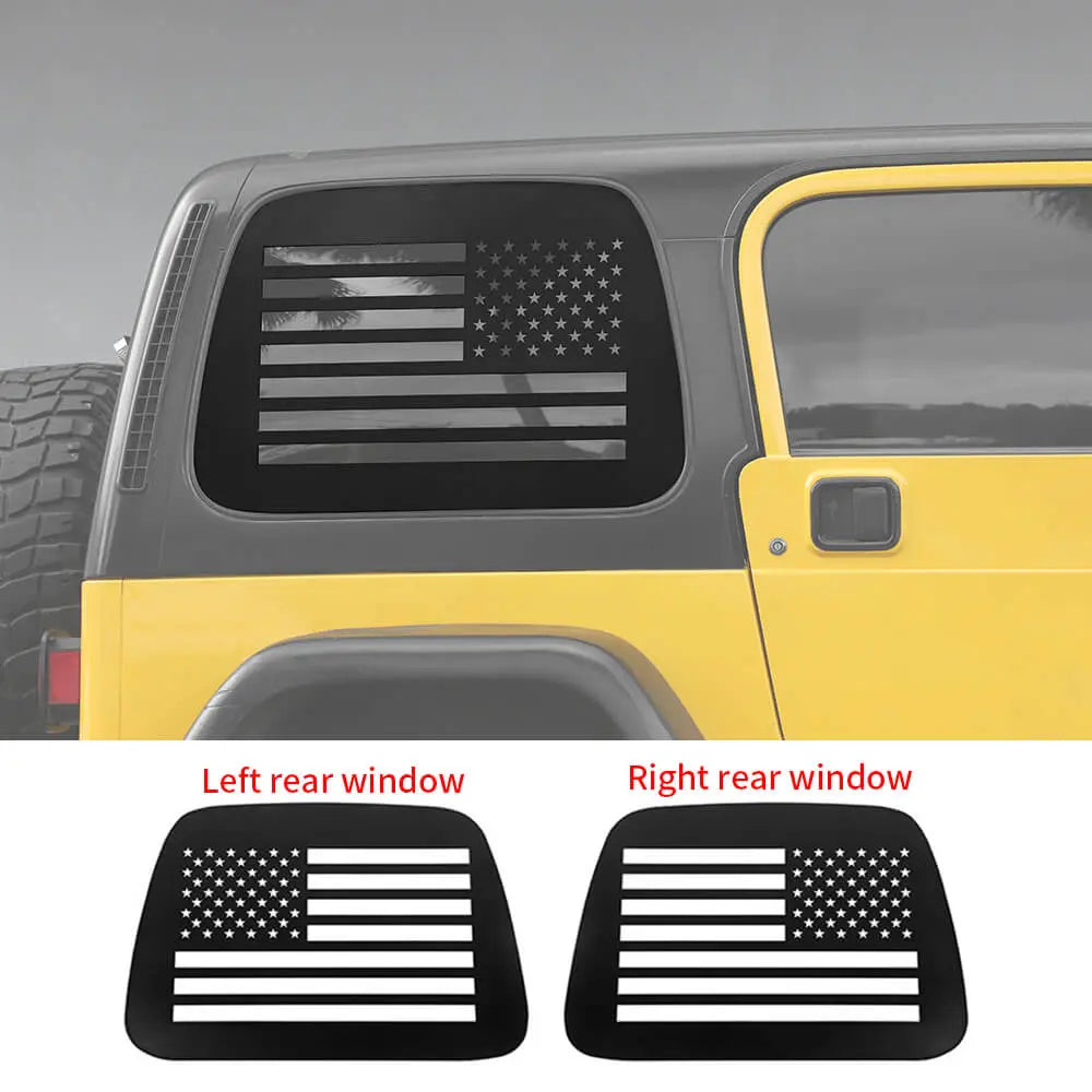 For 1997-2006 Jeep Wrangler TJ Rear Window Glass Guards Cover Trim