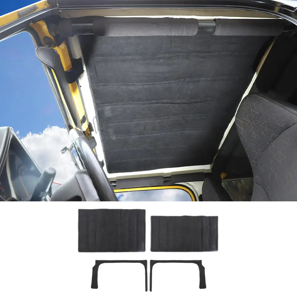 For 1997-2006 Jeep Wrangler TJ Roof Hardtop Rear Window Freedom Panel Insulation Cotton Cover Pad Kit