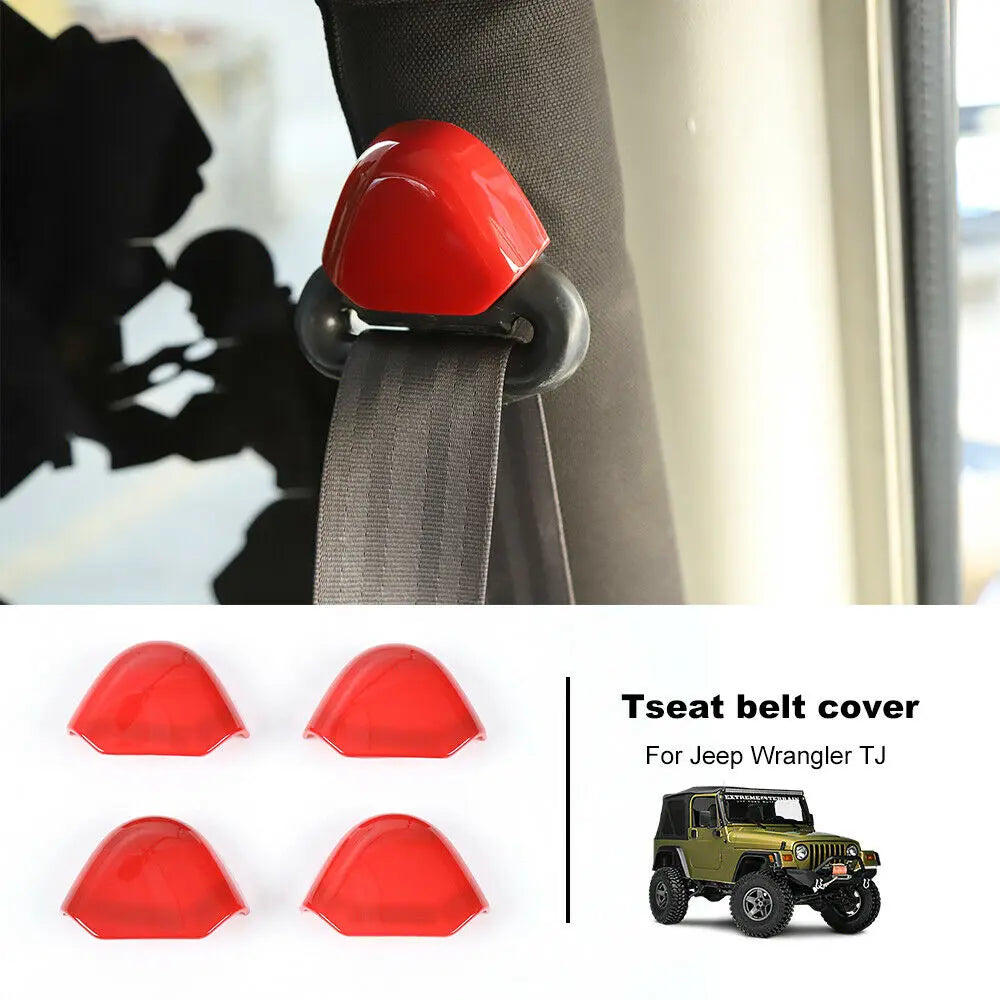 For 1997-2006 Jeep Wrangler TJ Seat Safety Belt Decor Cover Trim