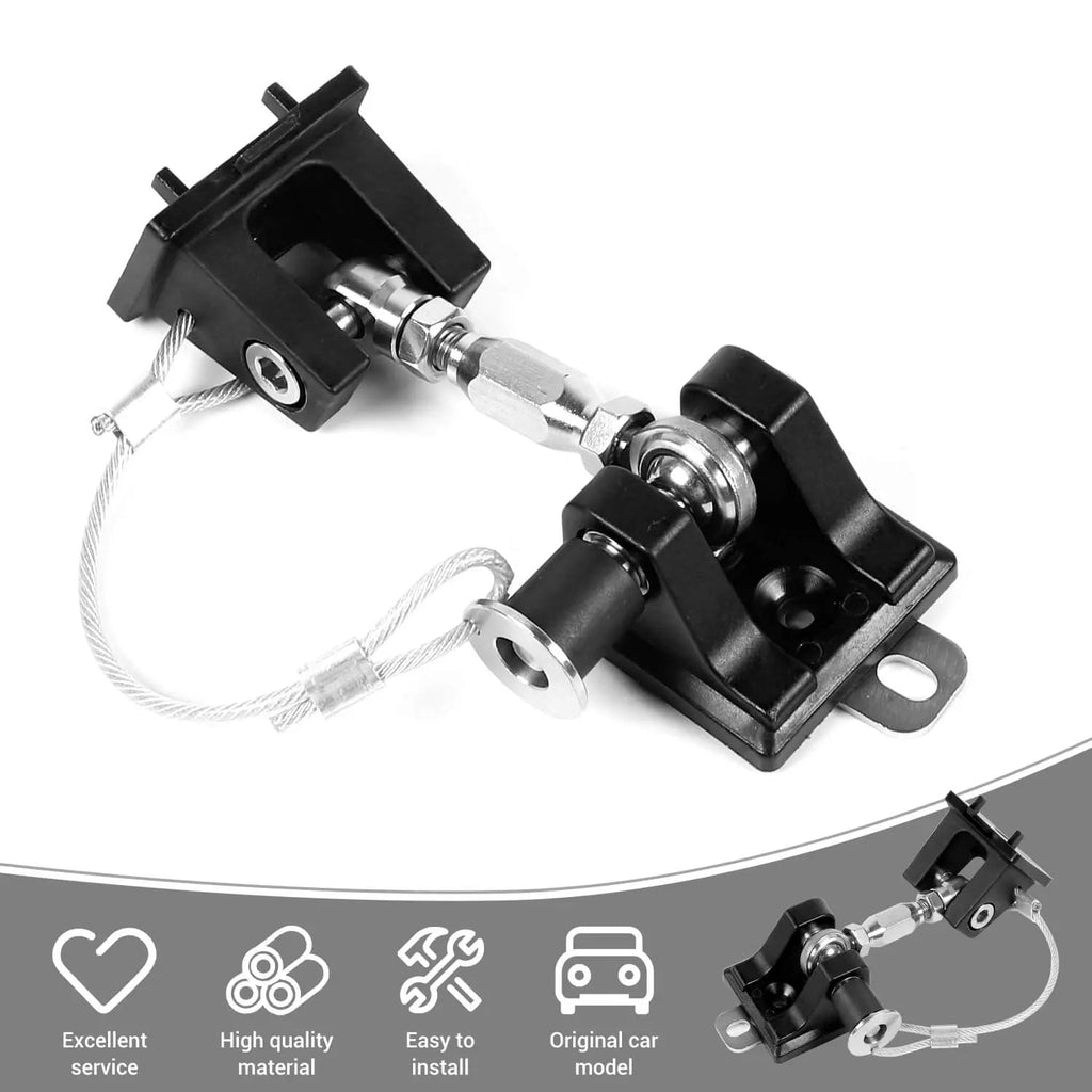 For 1997-2006 Jeep Wrangler TJ Stainless Steel Locking Hood Latch Catch Cover Kit (2 pcs)