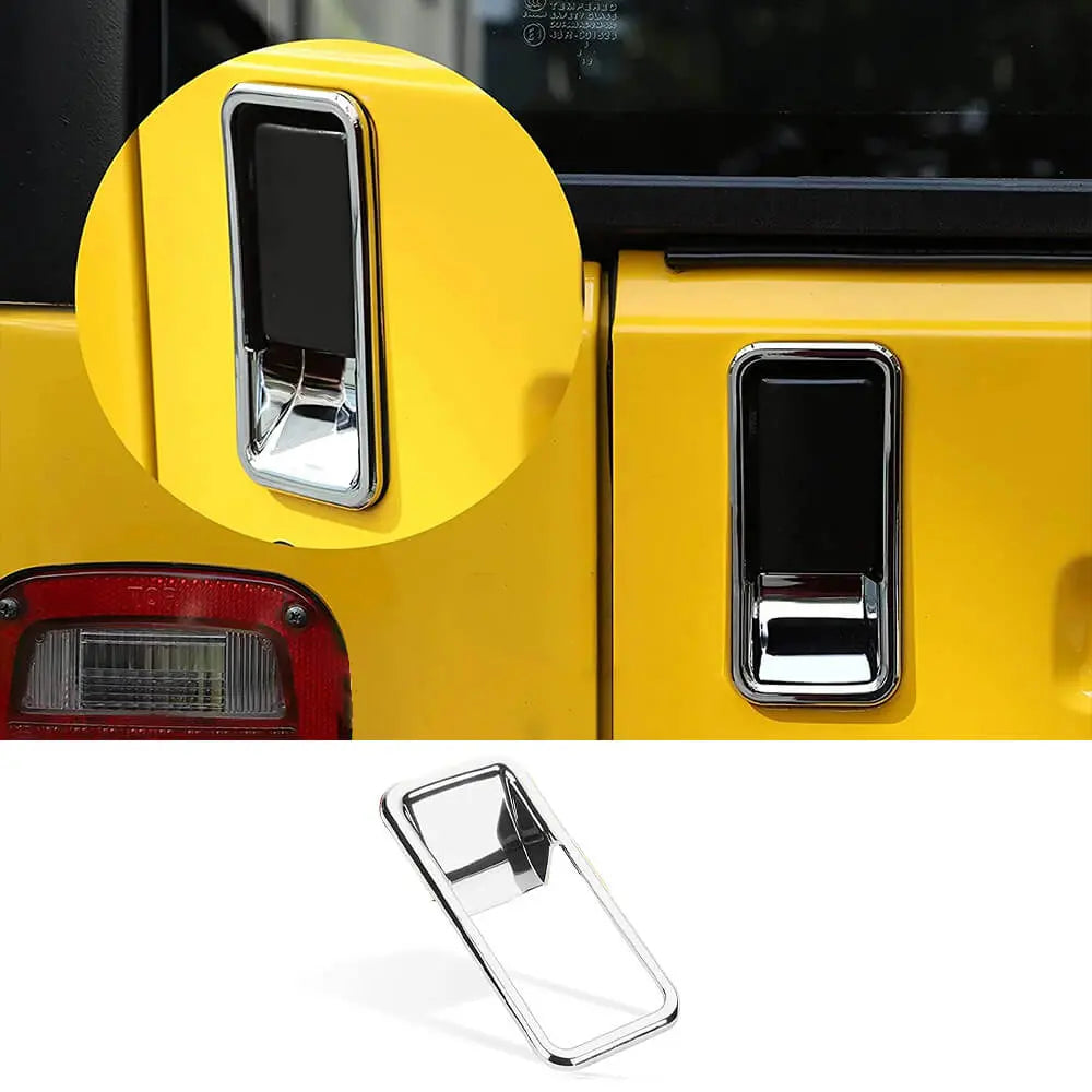 For 1997-2006 Jeep Wrangler TJ Tailgate Exterior Door Rear Trunk Grab Handle Bowl Cover Trim