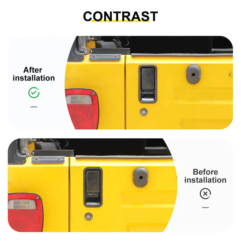 For 1997-2006 Jeep Wrangler TJ Tailgate Exterior Door Rear Trunk Grab Handle Bowl Cover Trim