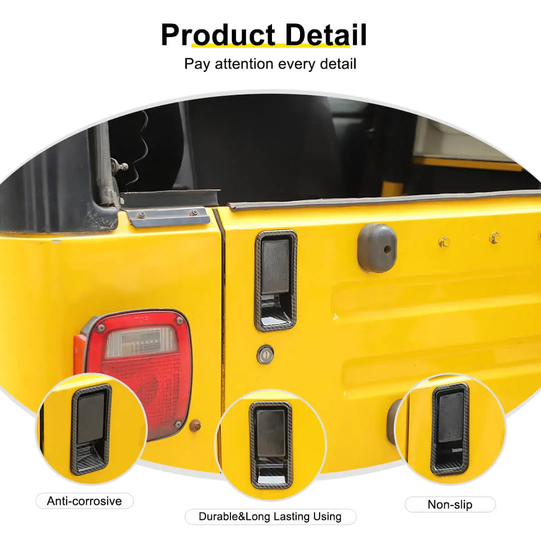 For 1997-2006 Jeep Wrangler TJ Tailgate Exterior Door Rear Trunk Grab Handle Bowl Cover Trim
