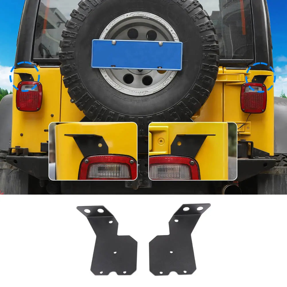 For 1997-2006 Jeep Wrangler TJ Taillight Antenna Mount Bracket Holder Black