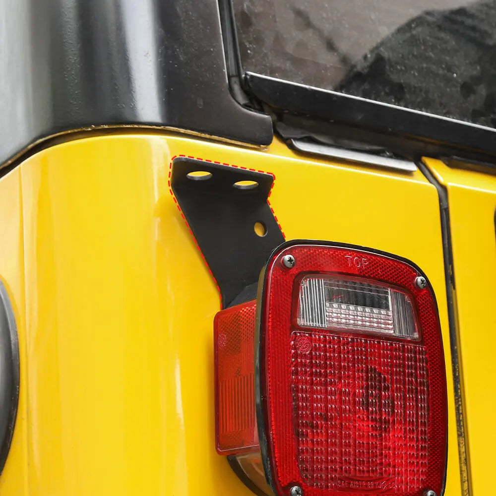 For 1997-2006 Jeep Wrangler TJ Taillight Antenna Mount Bracket Holder Black