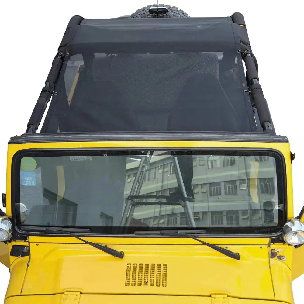 For 1997-2006 Jeep Wrangler TJ Top Front & Rear Sunshade Mesh Cover Shade Bikini UV Protection