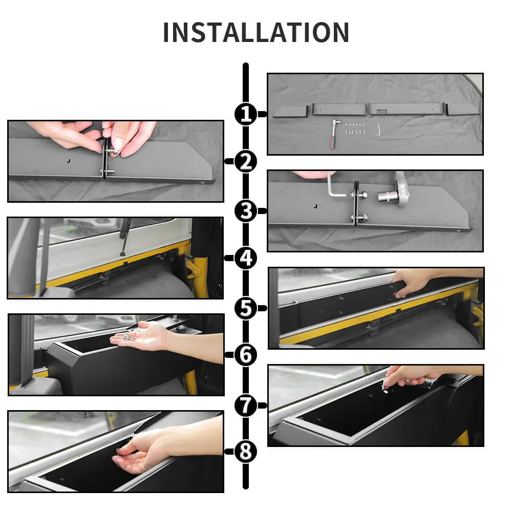 For 1997-2006 Jeep Wrangler TJ Trunk Safe Box Storage Vault Lock Tray