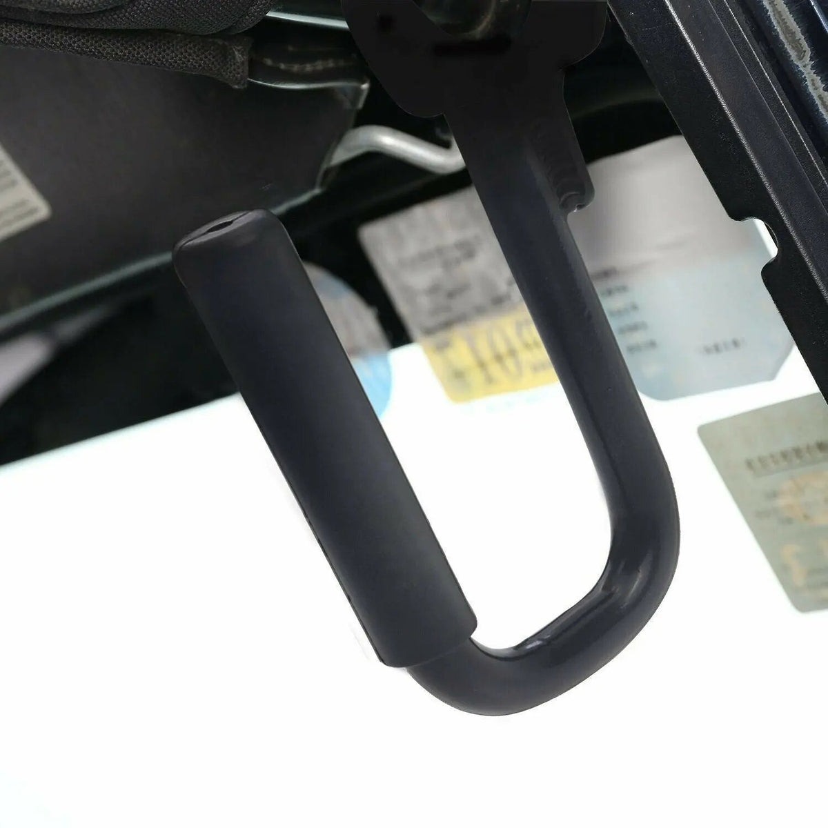 For 1997-2007 Jeep Wrangler TJ Top Grab Handles Front Grab Bars Hard Solid Steel Black 2pcs