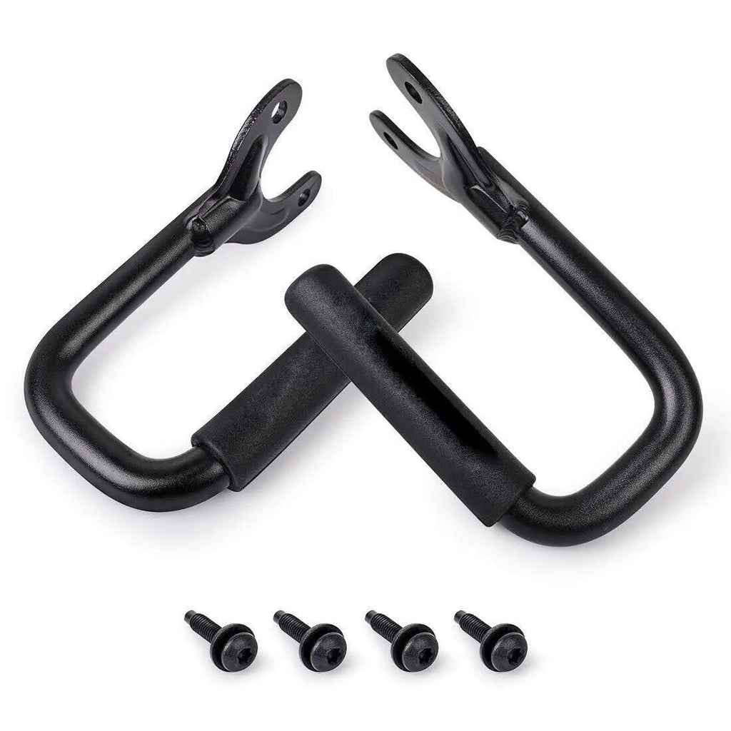 For 1997-2007 Jeep Wrangler TJ Top Grab Handles Front Grab Bars Hard Solid Steel Black 2pcs