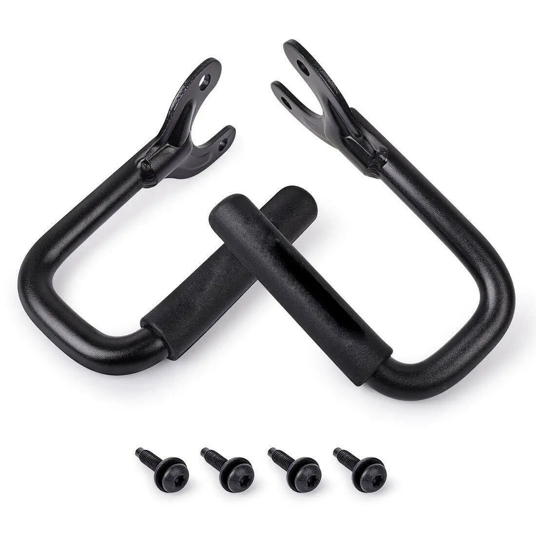For 1997-2007 Jeep Wrangler TJ Top Grab Handles Front Grab Bars Hard Solid Steel Black 2pcs