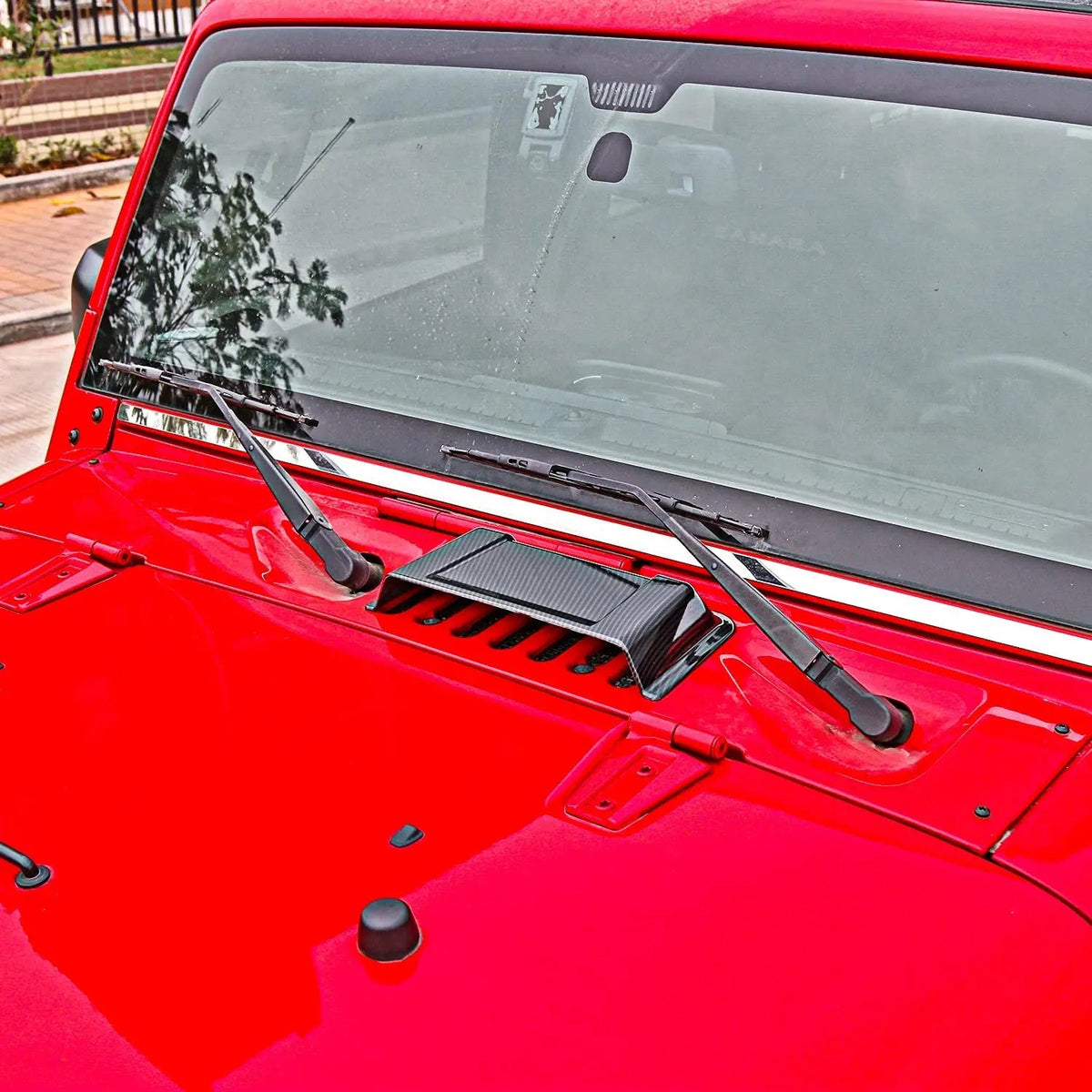 For 1997-2018 Jeep Wrangler TJ JK JKU Hood Vent Hood Scoop Vent Cover Trim