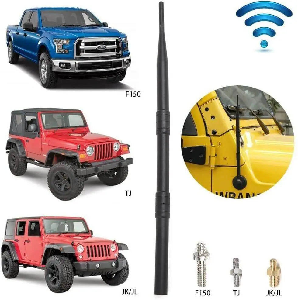 For 1997-2023 Jeep Wrangler TJ JK JL JT 13 Inch Flexible Antenna
