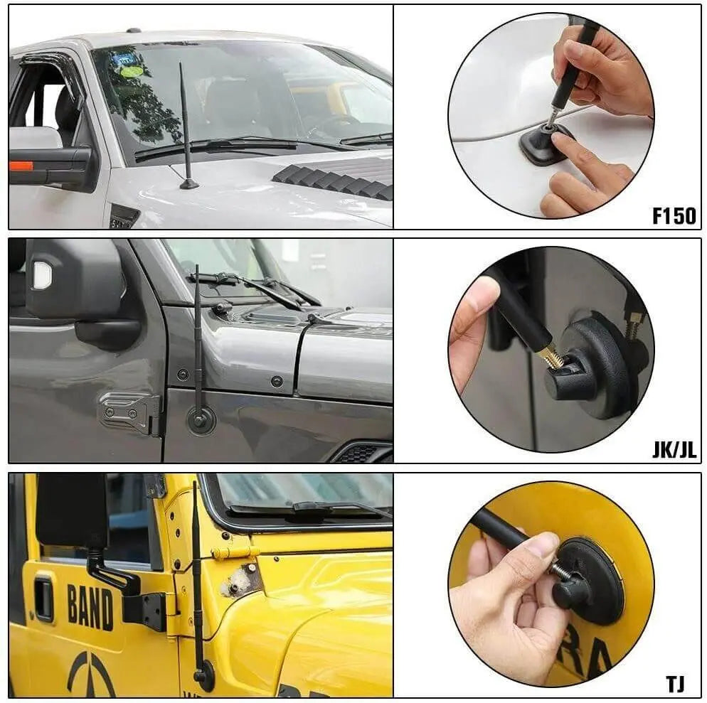 For 1997-2023 Jeep Wrangler TJ JK JL JT 13 Inch Flexible Antenna