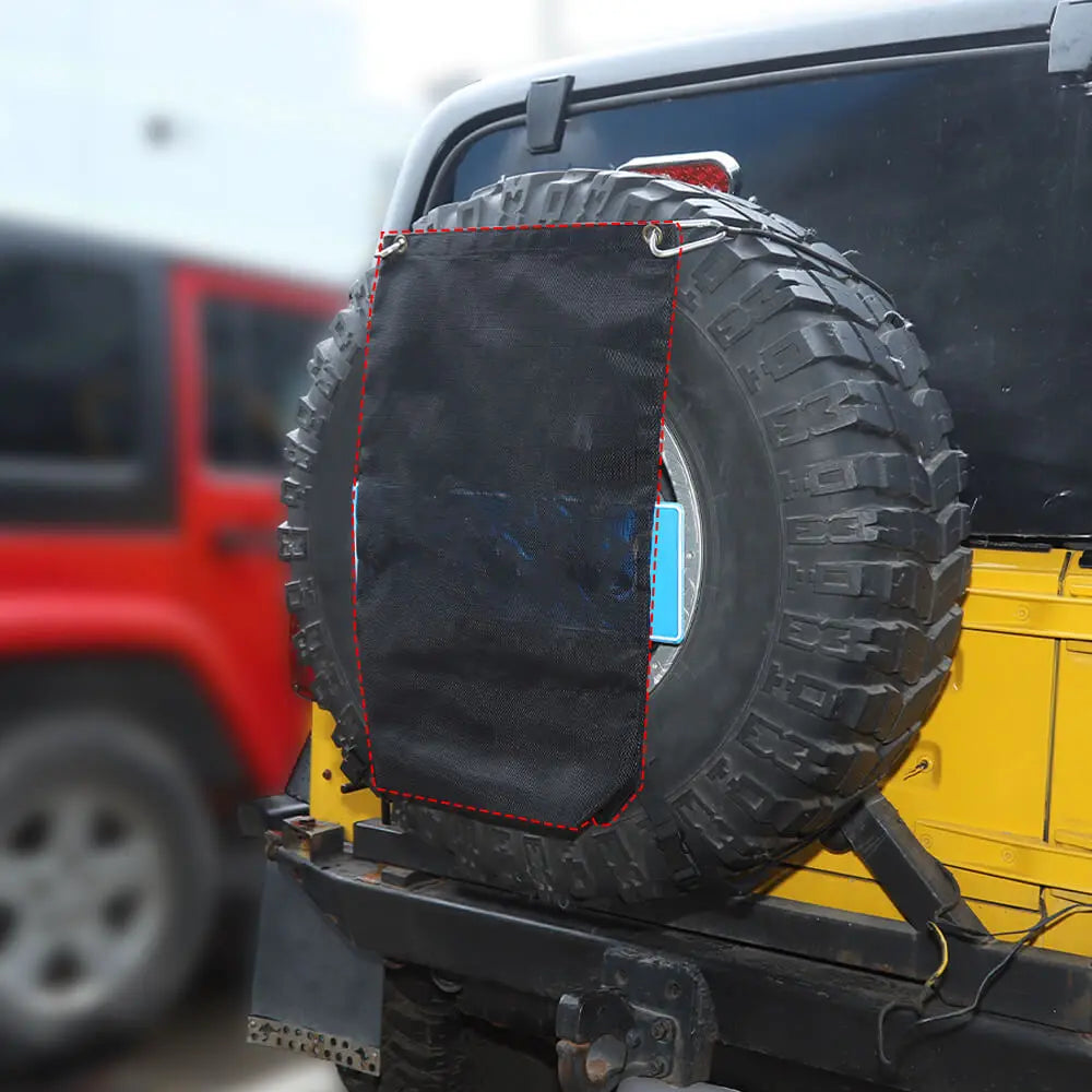 For 1997+ Jeep Wrangler JK JL TJ Spare Tire Garbage Rubbish Storage Bag