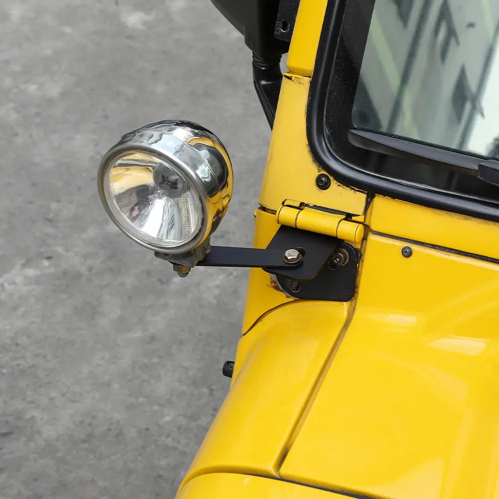 For 1997+ Jeep Wrangler TJ JK Front LED Light A-Pillar Mount Brackets Kits Metal