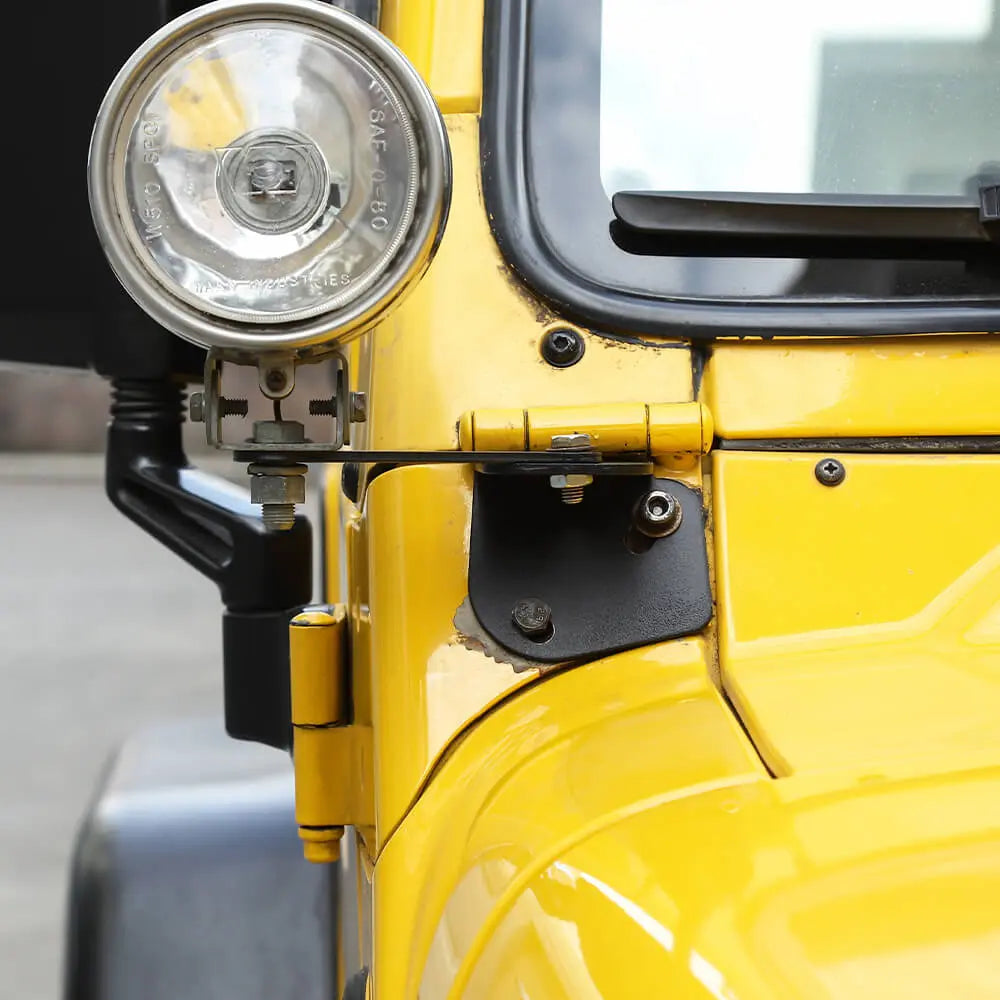 For 1997+ Jeep Wrangler TJ JK Front LED Light A-Pillar Mount Brackets Kits Metal
