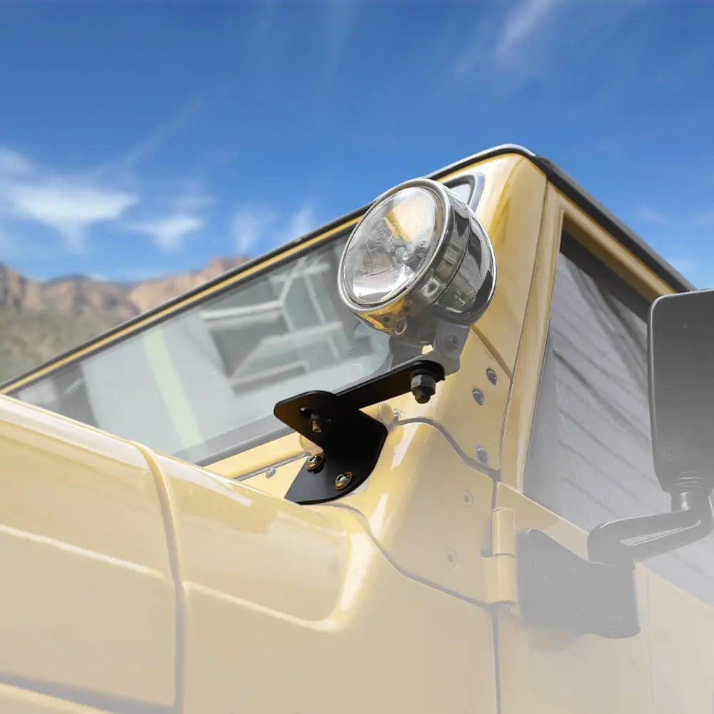 For 1997+ Jeep Wrangler TJ JK Front LED Light A-Pillar Mount Brackets Kits Metal