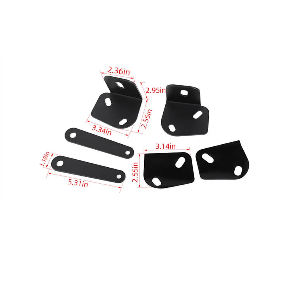 For 1997+ Jeep Wrangler TJ JK Front LED Light A-Pillar Mount Brackets Kits Metal