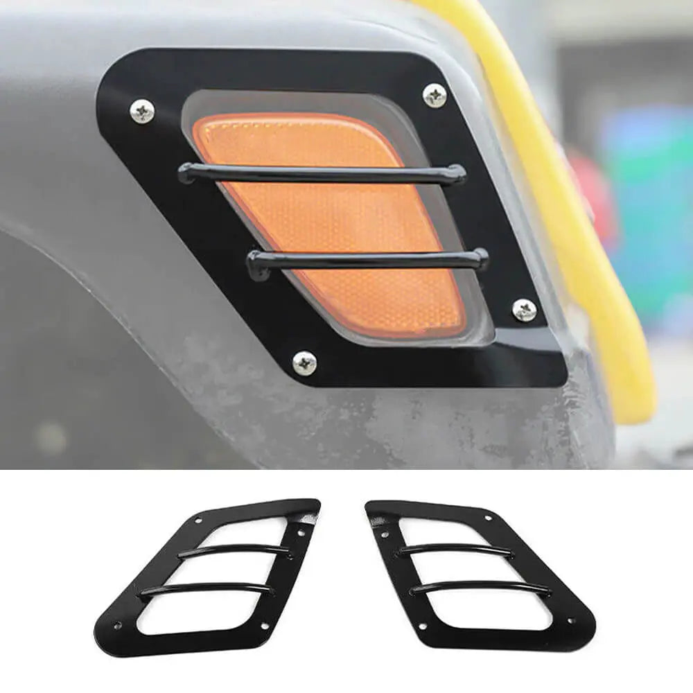 For 1997+ Jeep Wrangler TJ Side Wheel Eyebrow Lamp Light Guards Trim