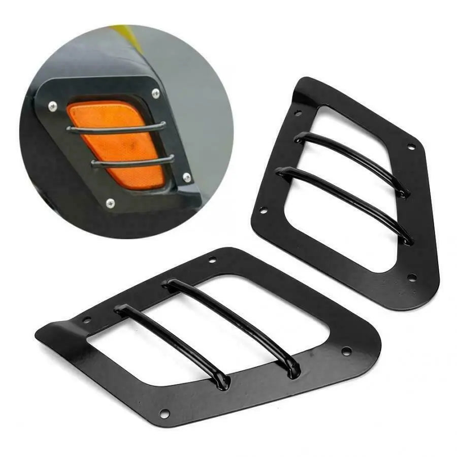 For 1997+ Jeep Wrangler TJ Side Wheel Eyebrow Lamp Light Guards Trim