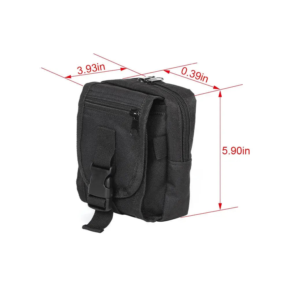 For 1997+ Jeep Wrangler YJ CJ TJ JK JL JT Co-Pilot Grab Bar Storage Bag Organizer Black