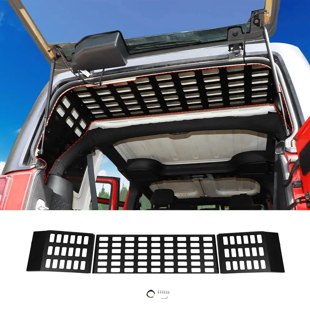 For 2007-18 Jeep Wrangler JKU 4Door Aluminum Alloy Car Rear Trunk Side Storage Hanging Expand Rack