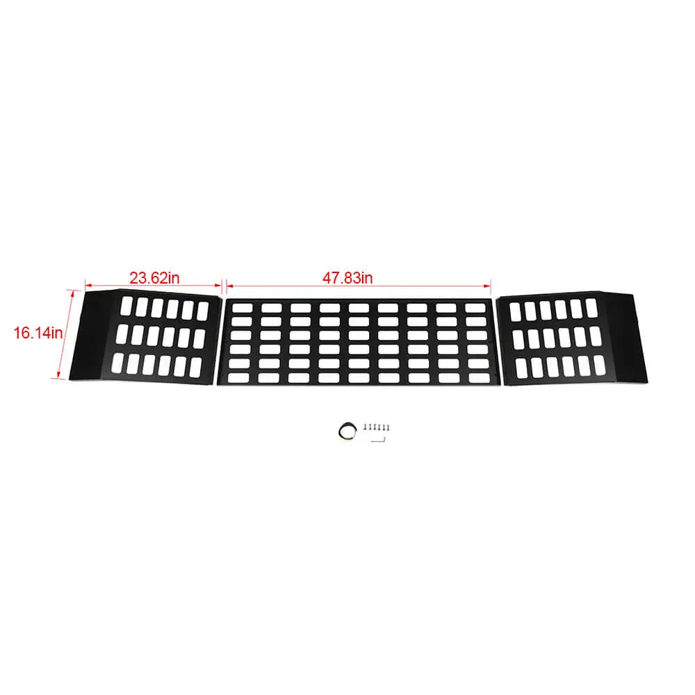 For 2007-18 Jeep Wrangler JKU 4Door Aluminum Alloy Car Rear Trunk Side Storage Hanging Expand Rack
