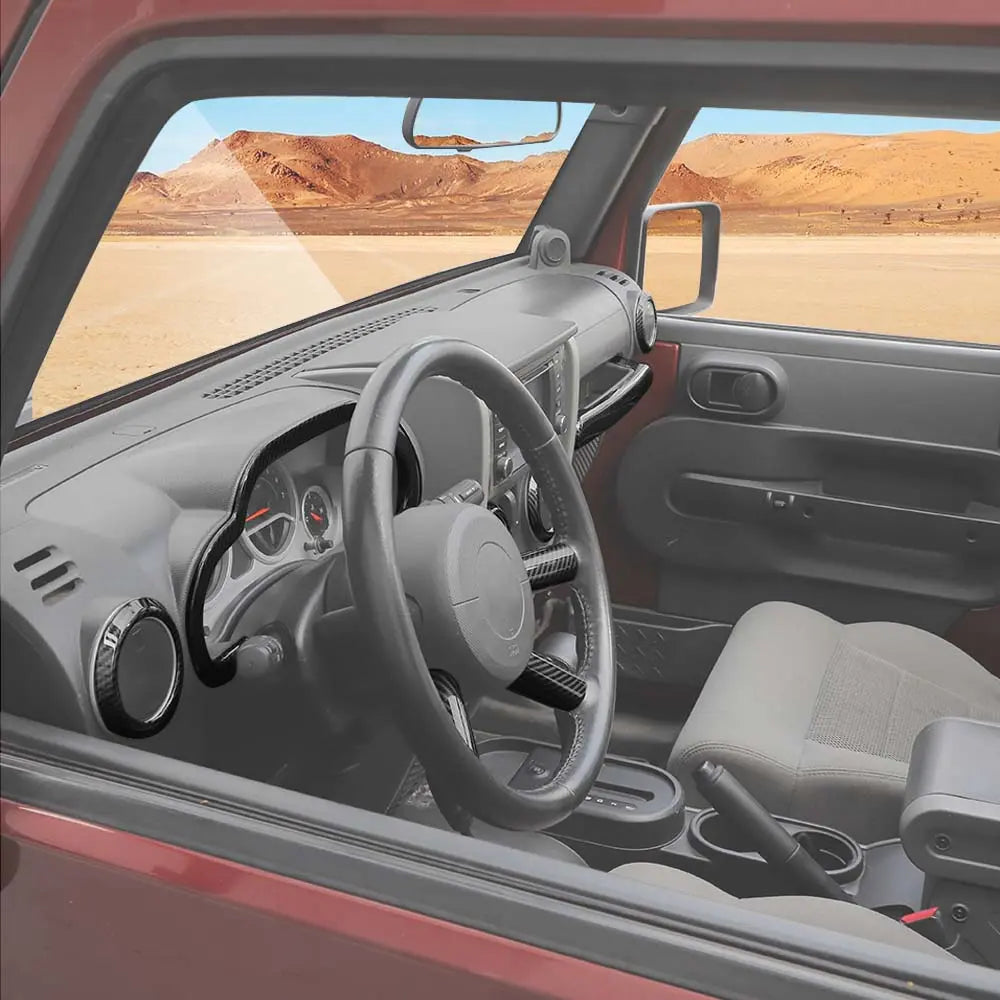 For 2007-2010 Jeep Wrangler JK 16/18PCS 4 Door Central Control Dash Decor Cover Trim Kits