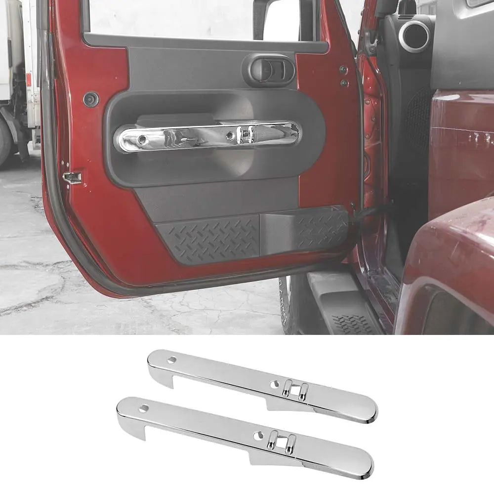 For 2007-2010 Jeep Wrangler JK 2 Door Interior Door Armrest Handle Cover Trim Decor