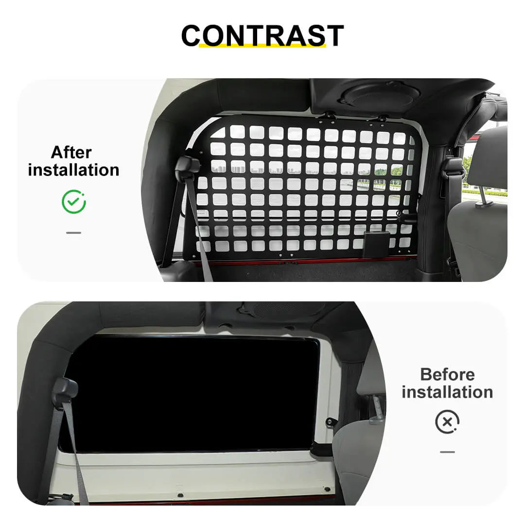 For 2007-2010 Jeep Wrangler JK 2 Door Rear Trunk Side Storage Rack（2 pcs）