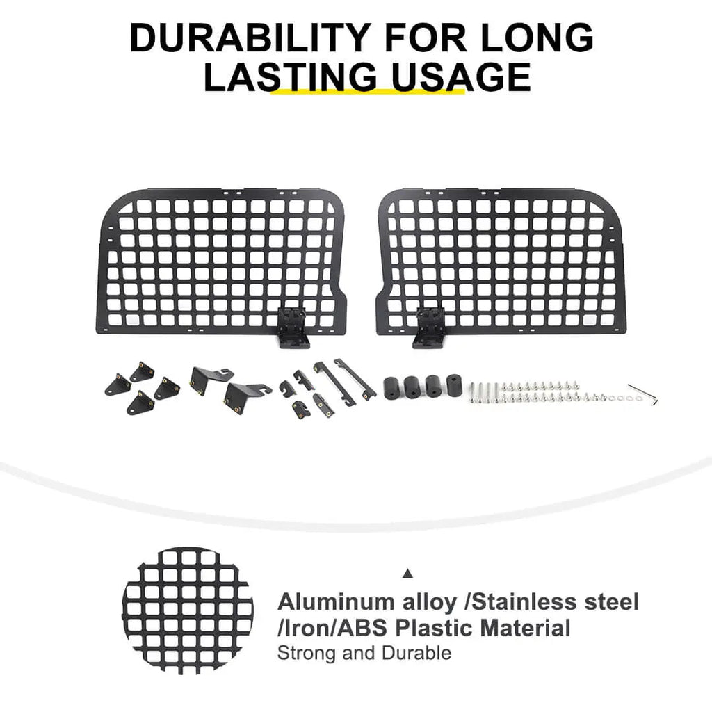 For 2007-2010 Jeep Wrangler JK 2 Door Rear Trunk Side Storage Rack（2 pcs）