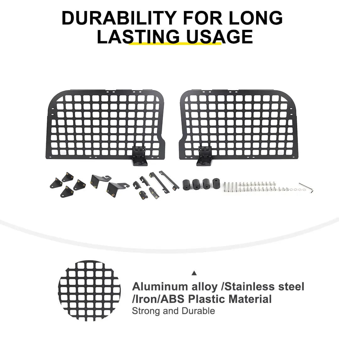 For 2007-2010 Jeep Wrangler JK 2 Door Rear Trunk Side Storage Rack（2 pcs）