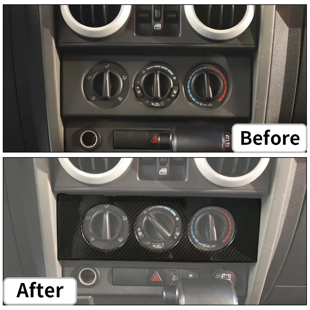 For 2007-2010 Jeep Wrangler JK Air Conditioning Switch Knob Panel Trim Frame Dash Board Cover