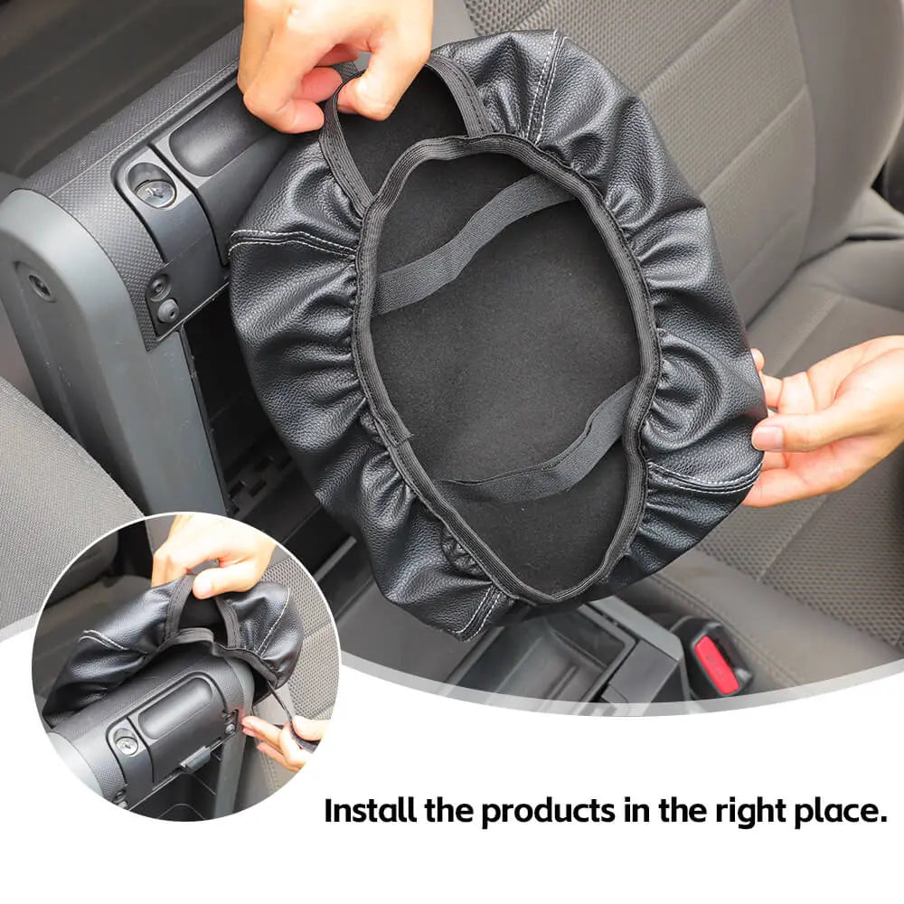 For 2007-2010 Jeep Wrangler JK Car Center Console Armrest Cover Black
