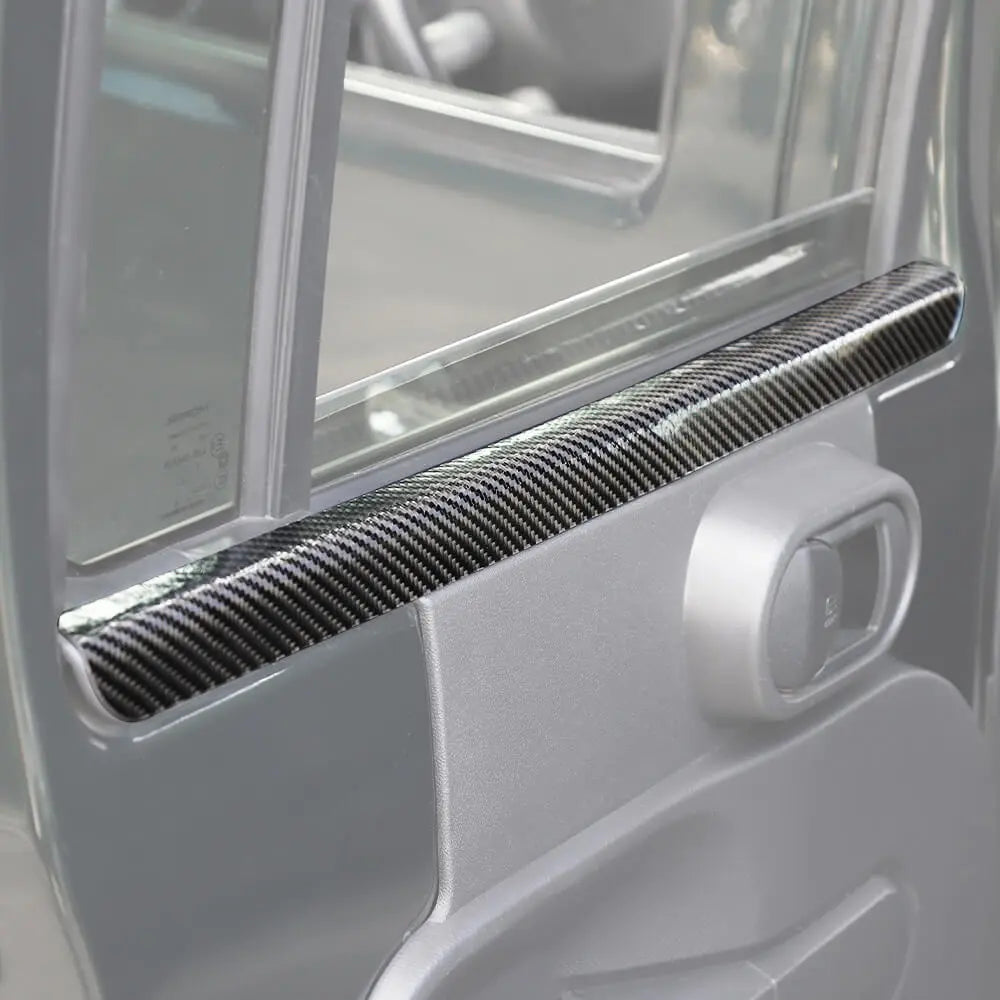 For 2007-2010 Jeep Wrangler JK Carbon Fiber Interior Window Decor Strips Cover Trim