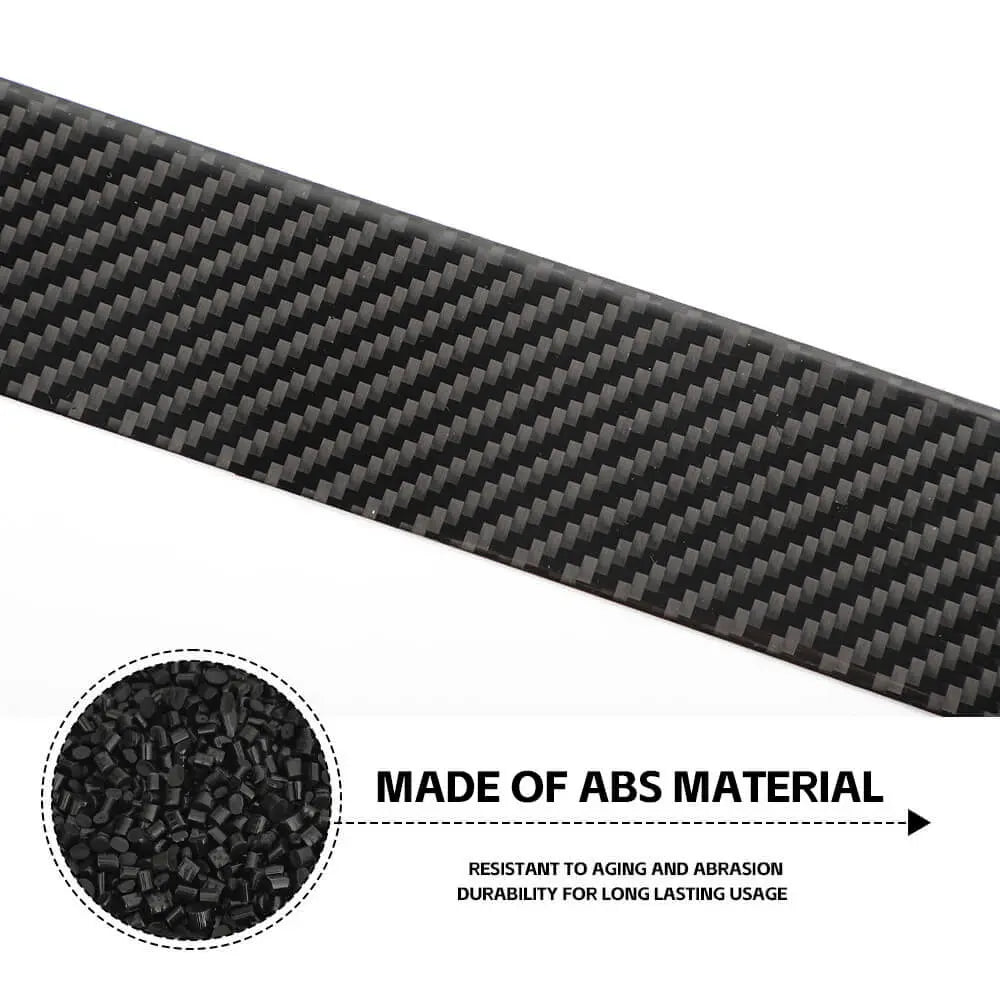 For 2007-2010 Jeep Wrangler JK Carbon Fiber Interior Window Decor Strips Cover Trim