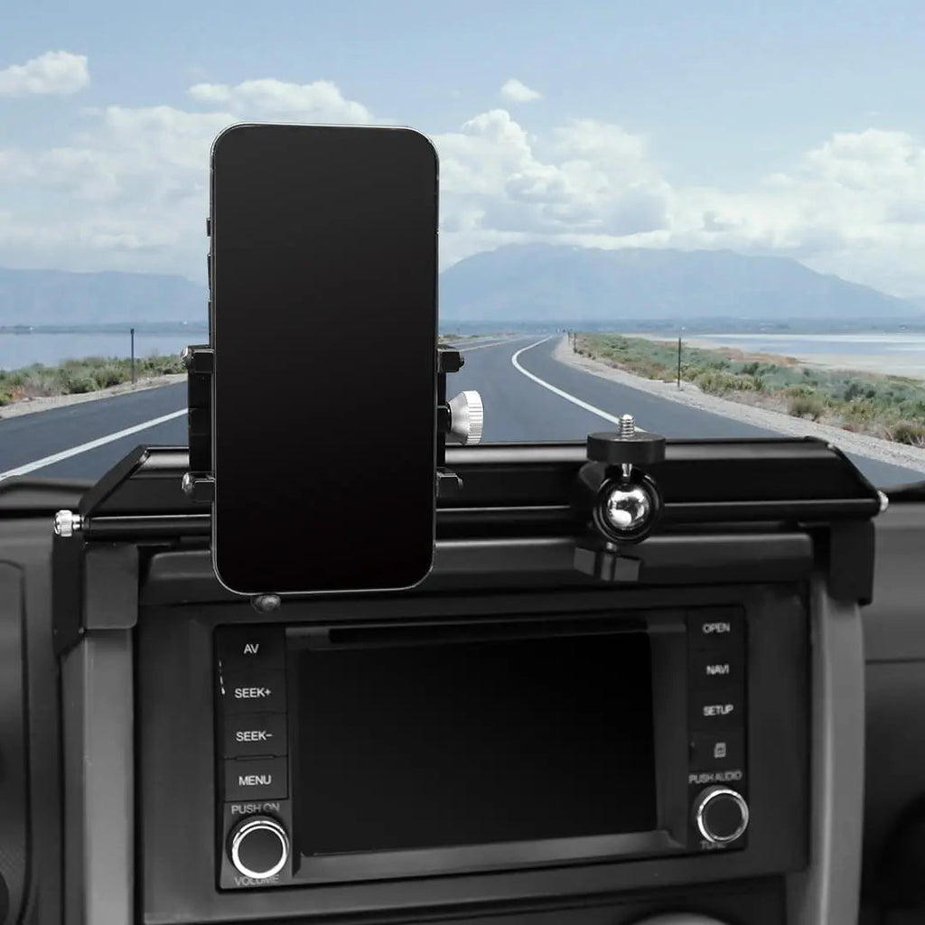 For 2007-2010 Jeep Wrangler JK Center Console Dash Phone & Action Camera Holder Slider Mount Bracket