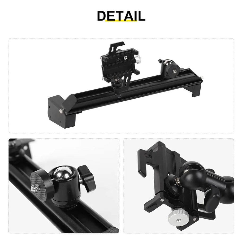 For 2007-2010 Jeep Wrangler JK Center Console Dash Phone & Action Camera Holder Slider Mount Bracket