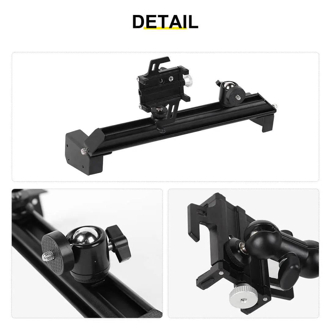 For 2007-2010 Jeep Wrangler JK Center Console Dash Phone & Action Camera Holder Slider Mount Bracket