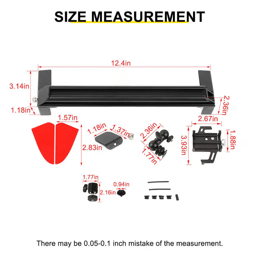 For 2007-2010 Jeep Wrangler JK Center Console Dash Phone & Action Camera Holder Slider Mount Bracket