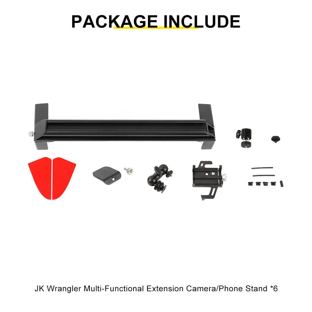 For 2007-2010 Jeep Wrangler JK Center Console Dash Phone & Action Camera Holder Slider Mount Bracket