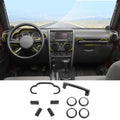 For 2007-2010 Jeep Wrangler JK Center Console Decor Trim Cover Kit (10 pcs)