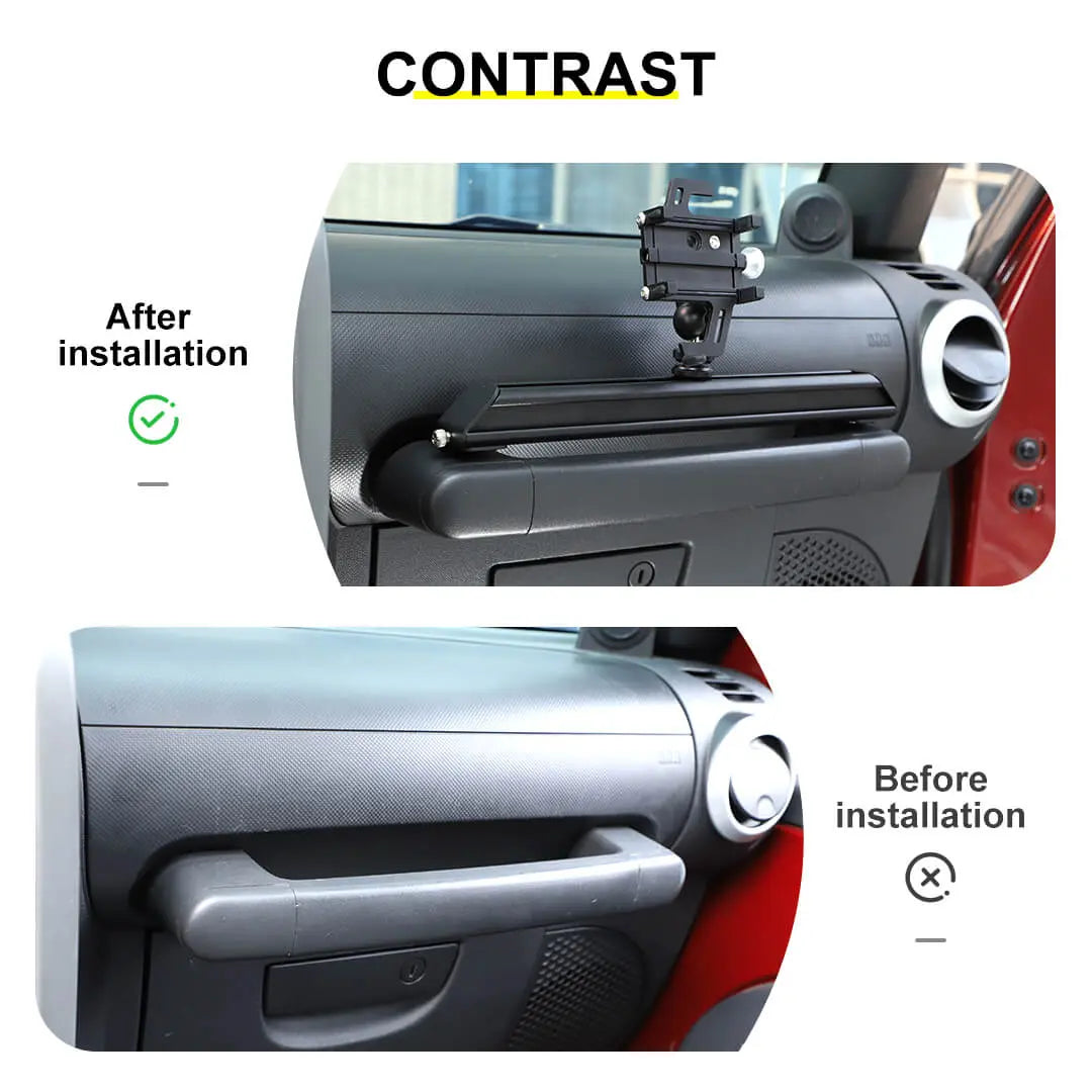 For 2007-2010 Jeep Wrangler JK Center Console Multifunctional Extensible Phone Holder Bracket