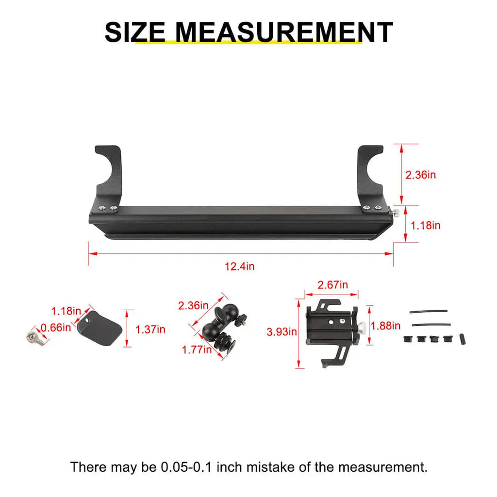 For 2007-2010 Jeep Wrangler JK Center Console Multifunctional Extensible Phone Holder Bracket