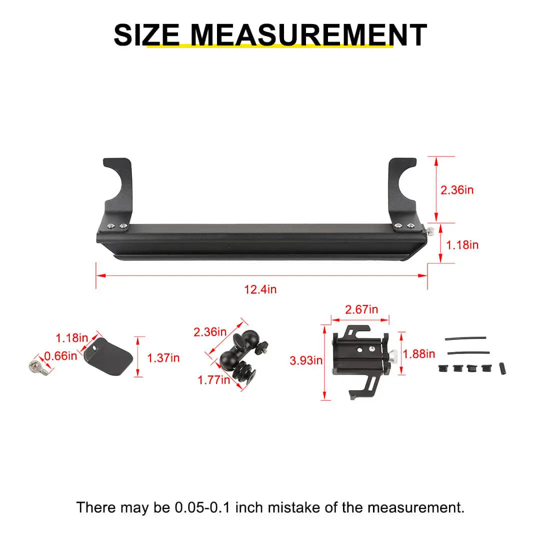 For 2007-2010 Jeep Wrangler JK Center Console Multifunctional Extensible Phone Holder Bracket