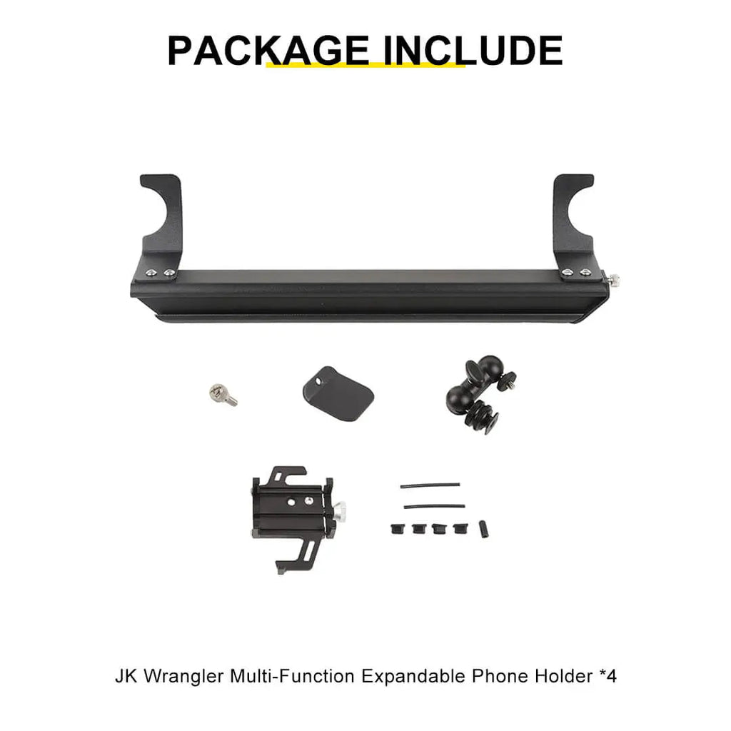 For 2007-2010 Jeep Wrangler JK Center Console Multifunctional Extensible Phone Holder Bracket