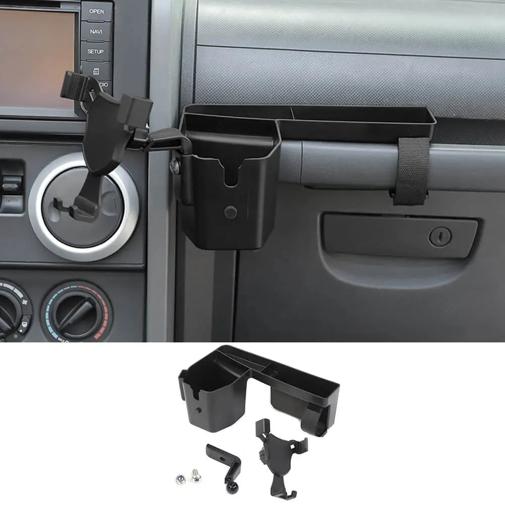 For 2007-2010 Jeep Wrangler JK Co-pilot Handle Storage Box Phone Holder Mount